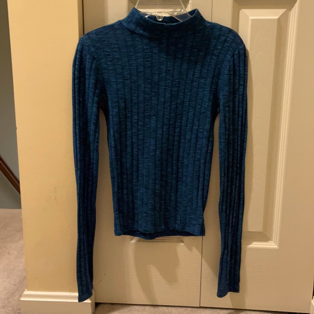 Blue Turtle Neck Shirt